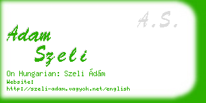 adam szeli business card